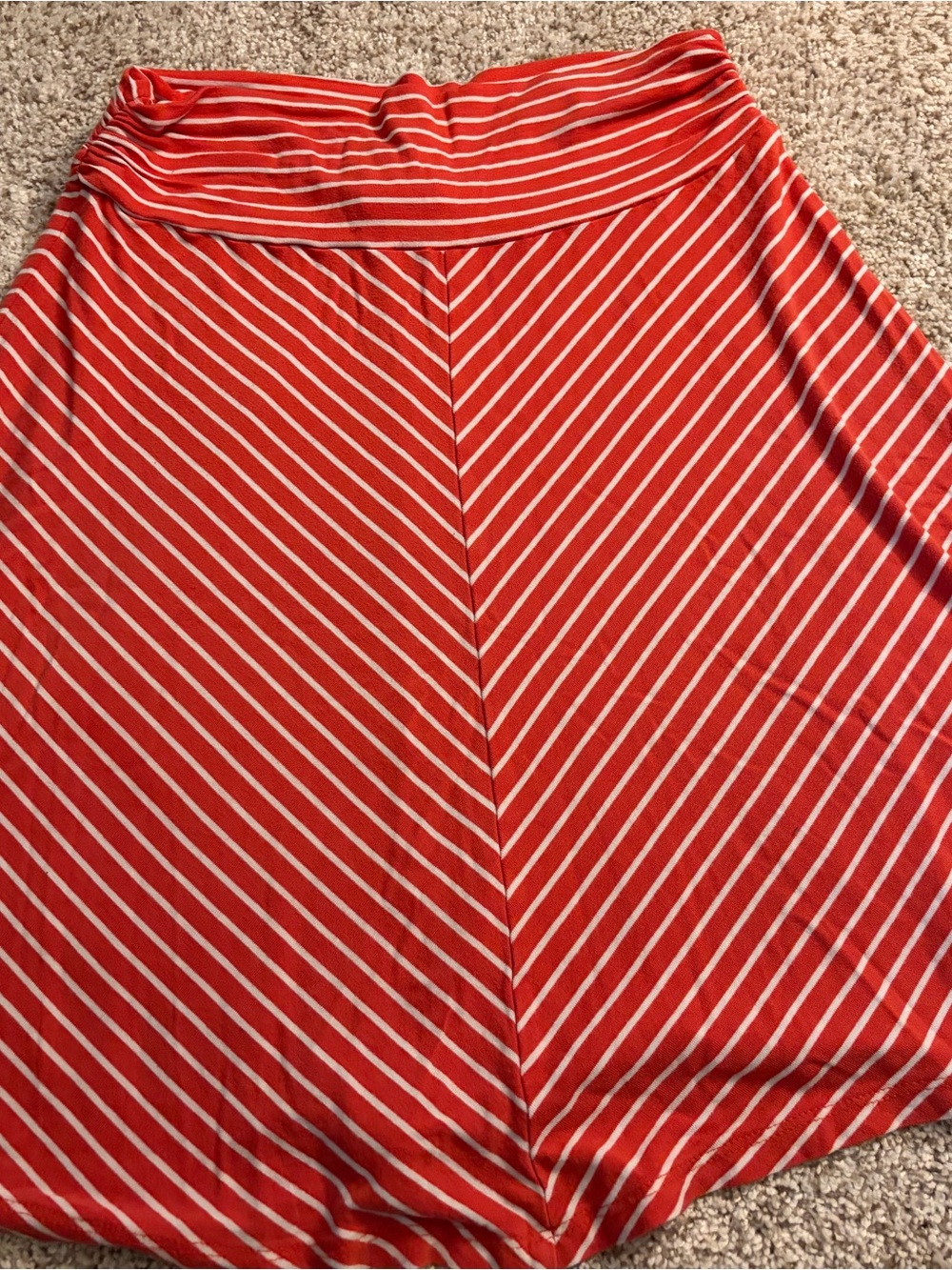 Merona Red and White Striped Circle Skirt